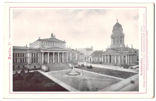 Fotografie / Lichtdruck Edm. Gaillard, Berlin, Ansicht Berlin, Schillerplatz mit Schauspielhaus, Franz. Dom