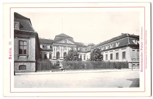 Fotografie / Lichtdruck Edm. Gaillard, Berlin, Ansicht Berlin, das Reichskanzler-Palais