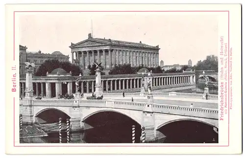 Fotografie / Lichtdruck Edm. Gaillard, Berlin, Ansicht Berlin, die Friedrichsbrücke mit National-Galerie