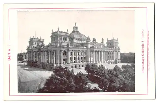 Fotografie / Lichtdruck Edm. Gaillard, Berlin, Ansicht Berlin, Blick auf das Reichstags-Gebäude am Königsplatz