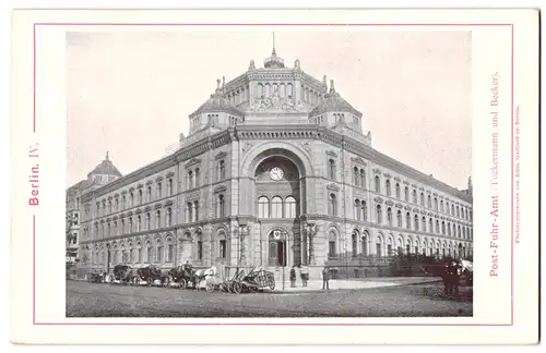 Fotografie / Lichtdruck Edm. Gaillard, Berlin, Ansicht Berlin, das Post-Fuhr-Amt in der Oranienburgerstrasse