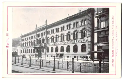 Fotografie / Lichtdruck Edm. Gaillard, Berlin, Ansicht Berlin, die Königliche Münze in der Unterwasserstrasse