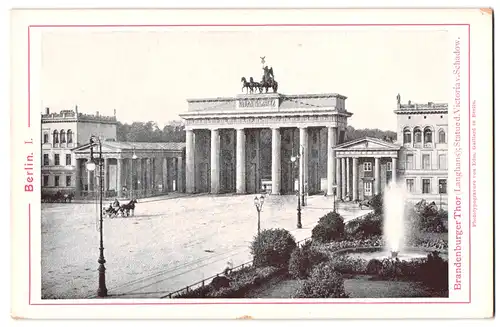 Fotografie / Lichtdruck Edm. Gaillard, Berlin, Ansicht Berlin, Pariser Platz mit dem Brandenburger Tor