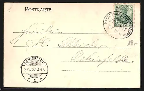 AK Gommern, Neue Mühle mit der historischen Eiche