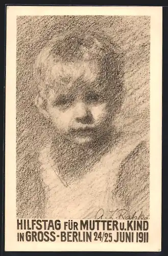 AK Hilfstag für Mutter u. Kind in Gross-Berlin 1911, Kleinkind