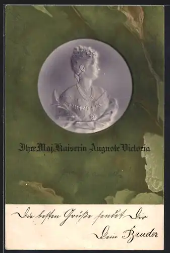 Präge-AK Kaiserin Auguste Victoria Königin von Preussen