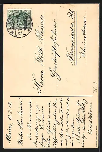 AK Mainz, Silbernes Priester-Jubiläum Karl Bendix 1911