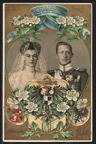 AK Vermählung des deutschen Kronprinzenpaares Friedrich Wilhelm von Preussen, 1905