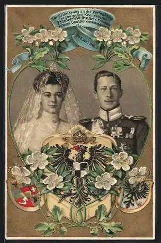 AK Vermählung des deutschen Kronprinzenpaares Friedrich Wilhelm von Preussen, 1905