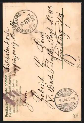 Künstler-AK Alfred Mailick: Ein Wanderer hebt das Glas zum Pfingstgrusse