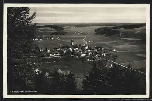 AK Vachendorf, Ortsansicht mit Blick ins Land