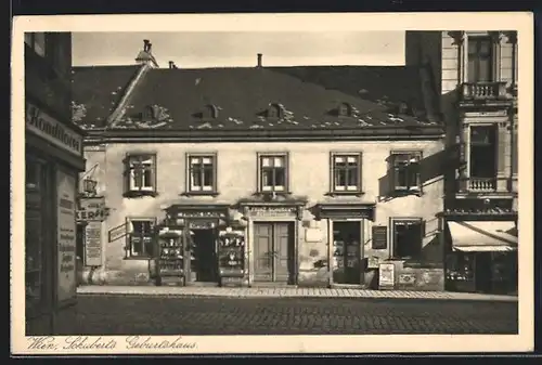 AK Wien, Schuberts Geburtshaus, Strassenansicht