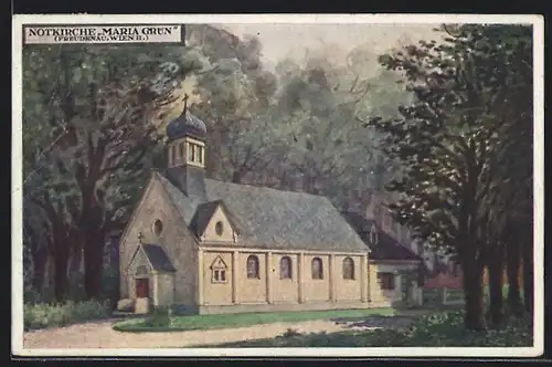 AK Wien, Kirche Maria Grün in Freudenau
