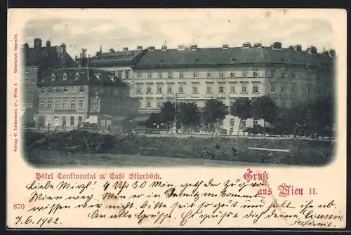 AK Wien, Hotel Contonental u. Cafe Stierböck