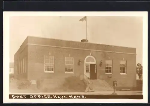 Foto-AK Hays, KS, Post Office