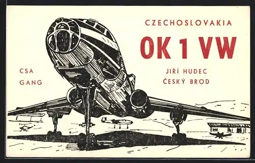Künstler-AK Czechoslovakia, OK 1 VW, Jiri Hudec Cesky Brod