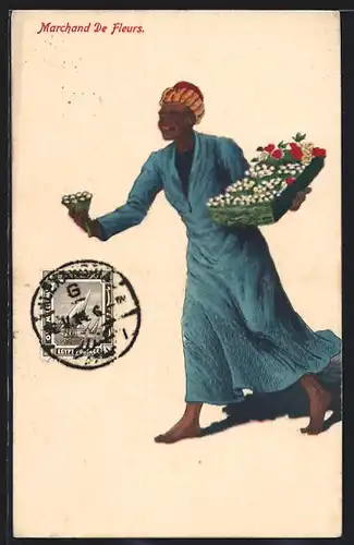 AK Marchand De Fleurs, Arabischer Blumenverkäufer