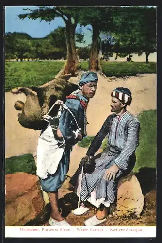AK Jérusalem, Porteurs d`eau, Arabische Wasserträger