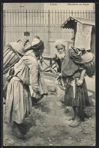 AK Caire, Marchands de Bouza, arabische Händler