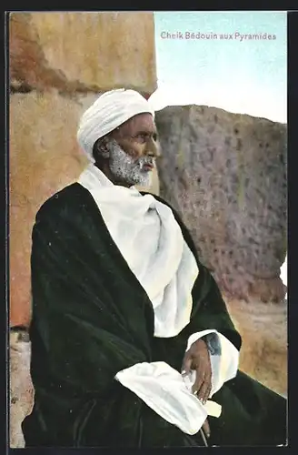 AK Cheik Bedouin aux Pyramides