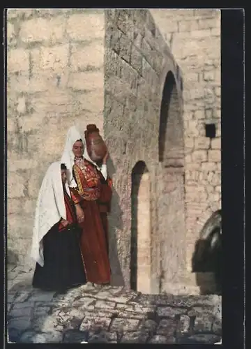 AK Bethlehem, Zwei Frauen mit Wasserkrug