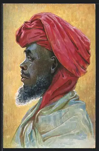 AK Deutsche Kolonie, Porträt Araber aus Ostafrika