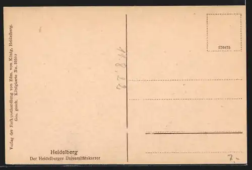 AK Heidelberg, Der Heidelberger Universitätskarzer, Innenansicht, studentische Szene