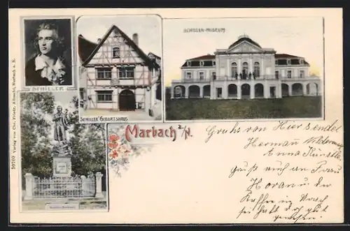 AK Marbach a. N., Schiller-Museum, Schiller`s Geburtshaus