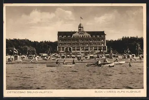 AK Brunshaupten, Blick v. Meer aufs Kurhaus