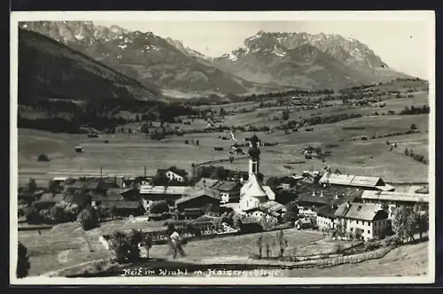 AK Reit im Winkl, Panoramaansicht mit Kaisergebirge