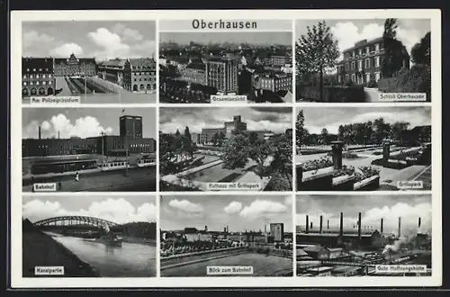 AK Oberhausen, Am Polizeipräsidium, Grillopark, Schloss Oberhausen