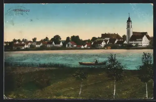 AK Kisslegg, Uferpartie mit Boot