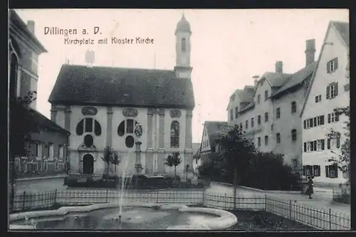 AK Dillingen a. D., Kirchplatz mit Kosterkirche