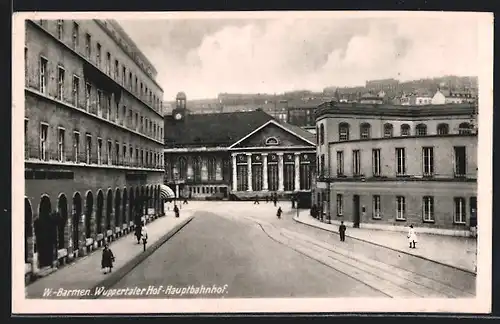 AK W.-Barmen, Hotel Wuppertaler Hof am Hauptbahnhof