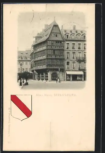 AK Strassburg, Altes Haus, Wappen
