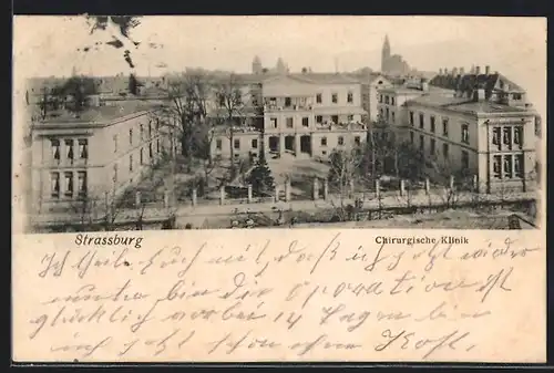 AK Strassburg, Chirurgische Klinik aus der Vogelschau