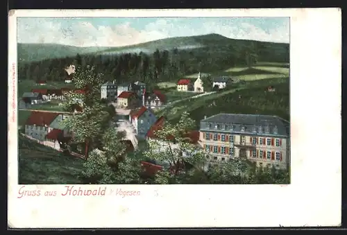 AK Hohwald /Vogesen, Ortsansicht aus der Vogelschau