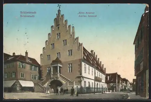AK Schlettstadt, Altes Arsenal mit Strasse