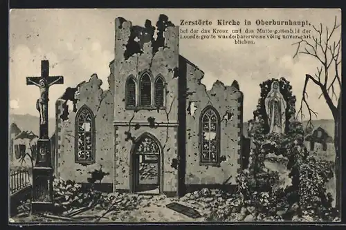 AK Oberburnhaupt, Zerstörte Kirche
