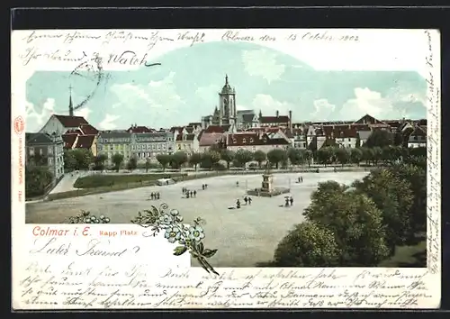 AK Colmar i. E., Blick über den Rapp Platz