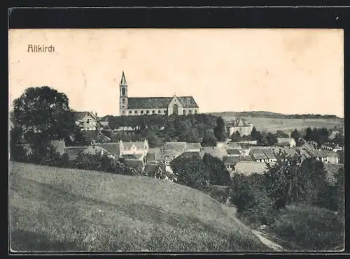 AK Altkirch, Ortsansicht mit Kirche