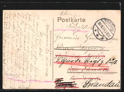 AK Altkirch, Ortsansicht mit Kirche