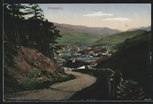 AK Markirch, Totalansicht aus der Vogelschau