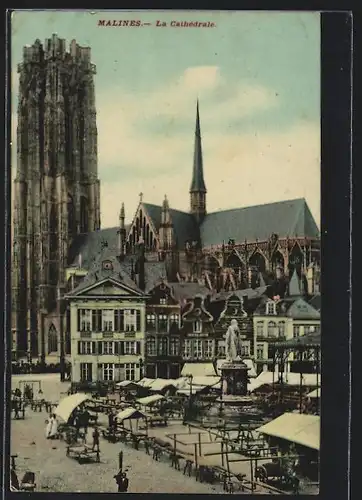 AK Malines, La Cathédrale
