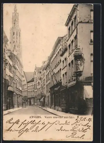 AK Anvers, Vieux marché aux blés