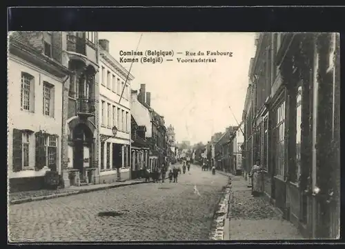 AK Comines, Rue du Faubourg, Strassenpartie