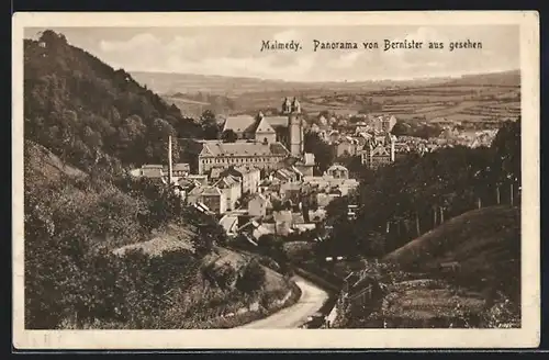AK Malmedy, Panorama von Bernister aus gesehen
