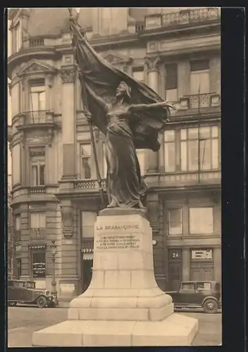 AK Brüssel / Bruxelles, Statue La Brabanconne, Place Surlet de Chokier