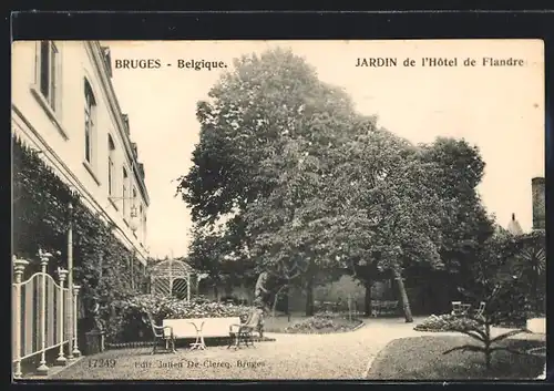 AK Bruges, Jardin de l`Hotel de Flandre