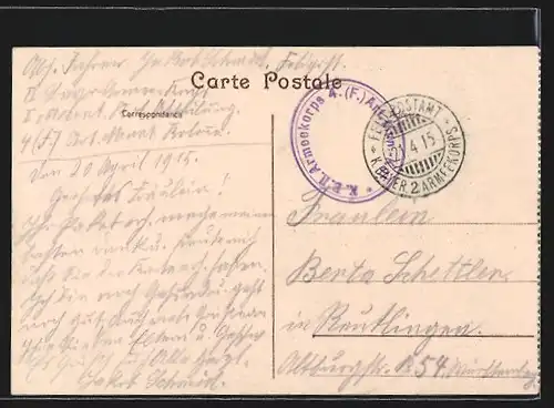 AK Zonnebeke, Strassenpartie Statiestraat